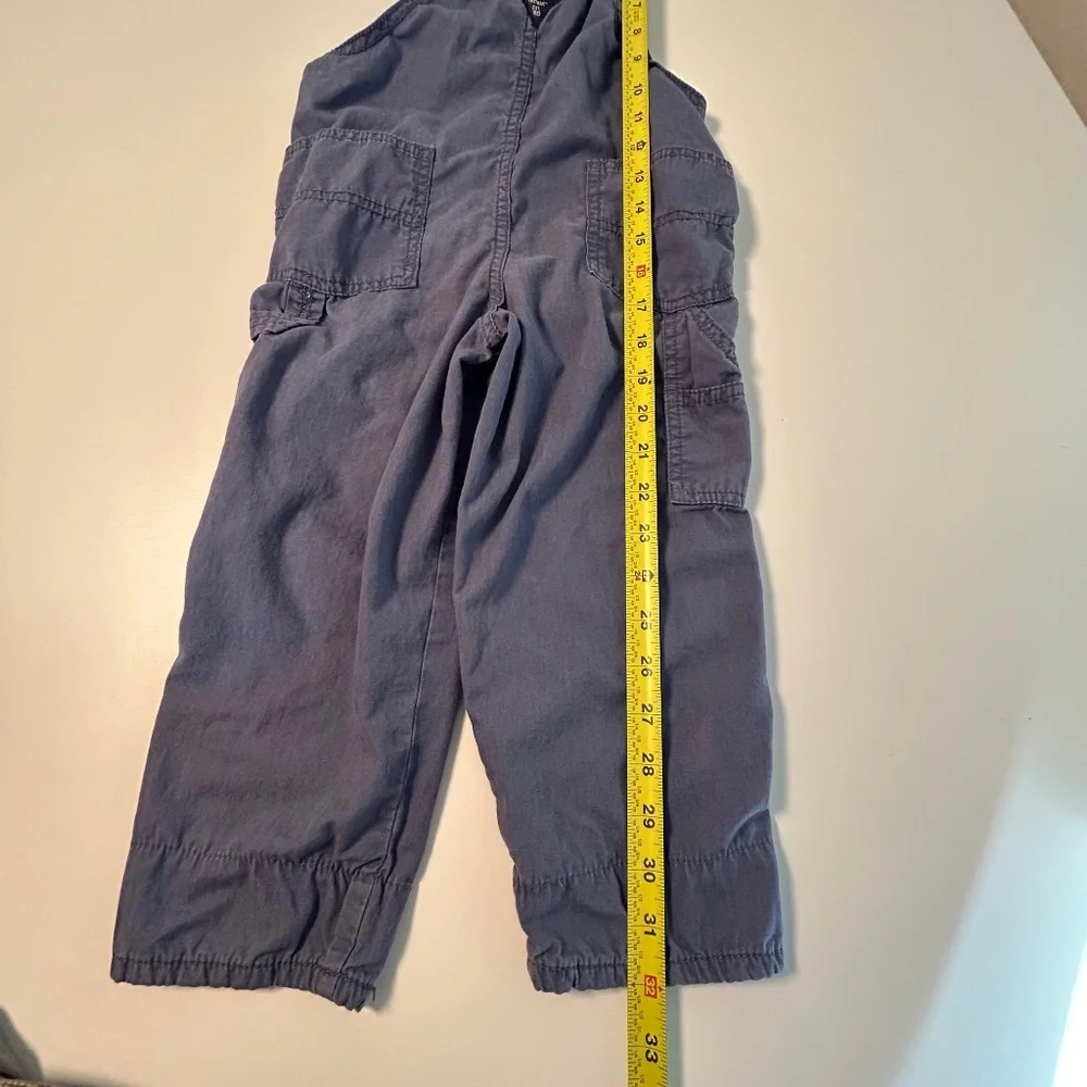 OshKosh B'gosh Kids 4T‎ Blue Cotton Blend Overalls Dungarees Striped Suspenders